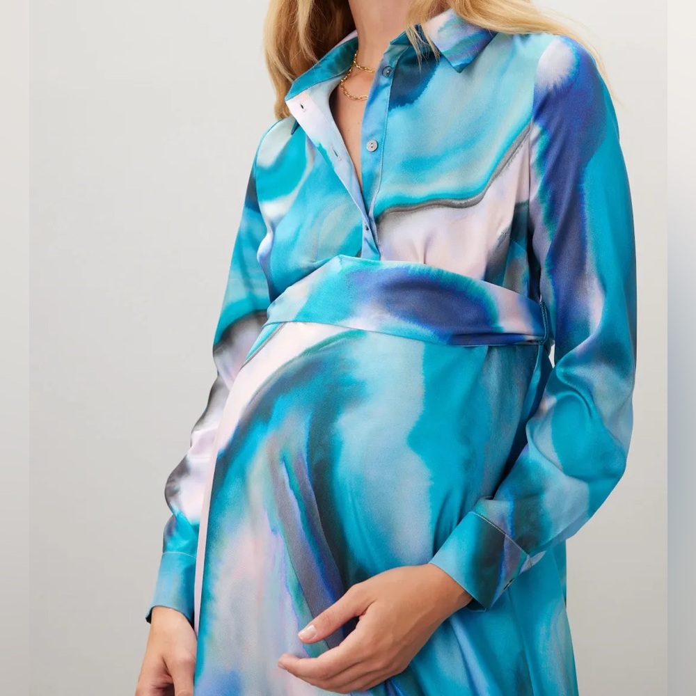 Pietro Brunelli Maternity Anne Dress Long Sleeve Midi